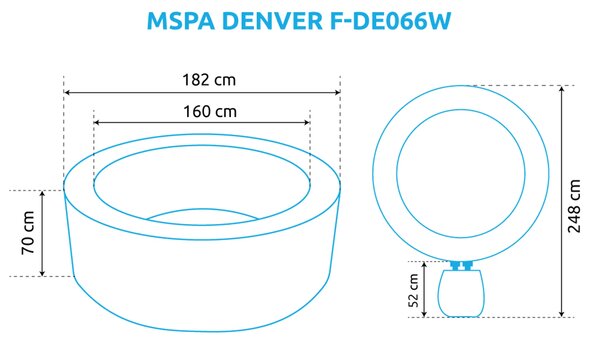 Mspa | Vířivý bazén MSPA Denver F-DE066W | 11400308