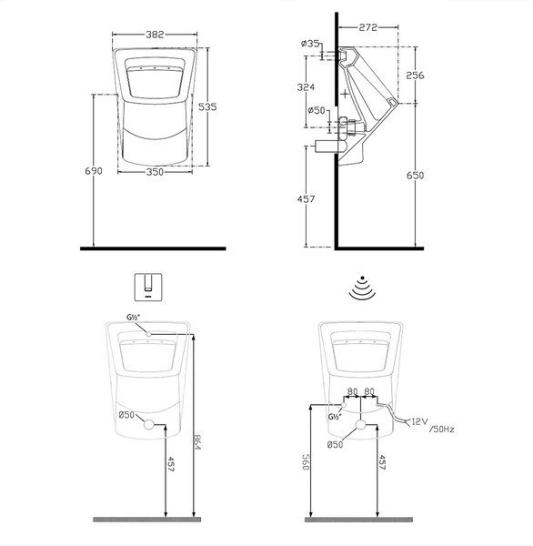 Isvea Purity pisoár 10PL92002