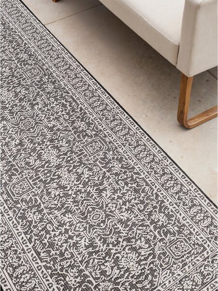 Černobílý vnitřní a venkovní běhoun 80x250 cm Duet Kona – NORTHRUGS