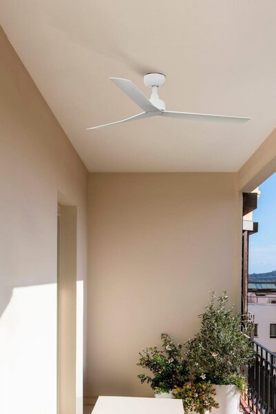 MARINE M stropní ventilátor, bílá IP44 - FARO