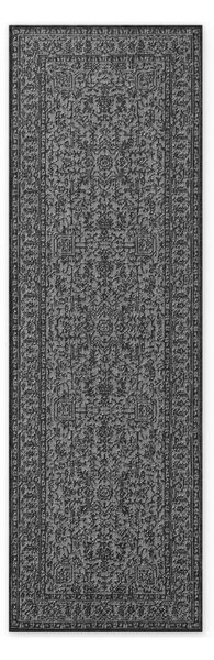 Černobílý vnitřní a venkovní běhoun 80x250 cm Duet Kona – NORTHRUGS