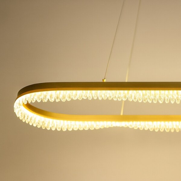 LED Lustr na lanku LED/45W/230V zlatá