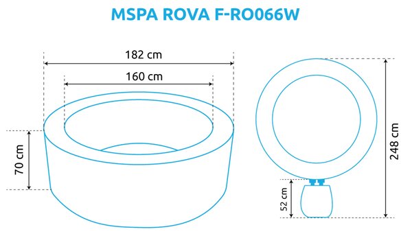 Mspa | Vířivý bazén MSPA Rova F-RO066W | 11400309