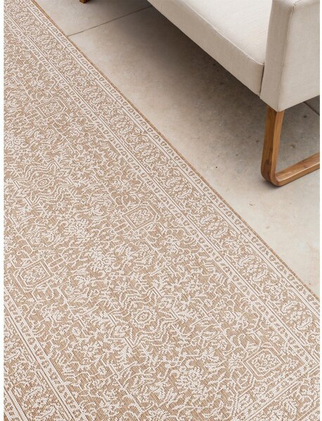 Vnitřní a venkovní běhoun v béžové a slonovinové barvě 80x250 cm Duet Kona – NORTHRUGS