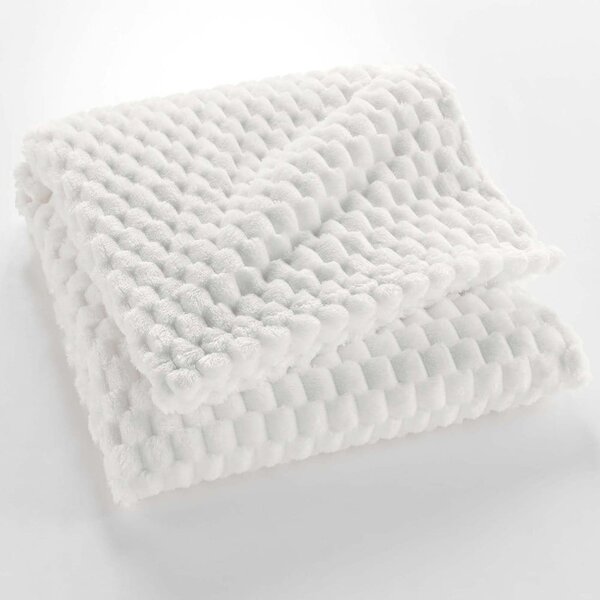Krémová deka z mikroflanelu 125x150 cm Mini Frosty – douceur d'intérieur