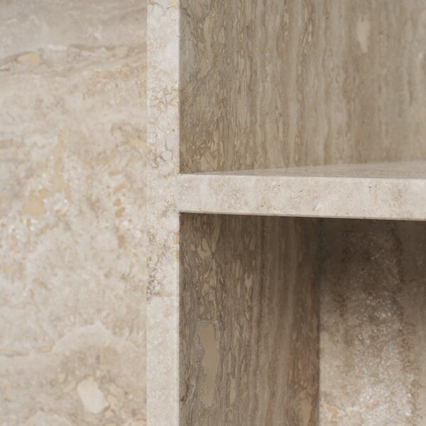 FERM LIVING Odkládací stolek Distinct, Travertine