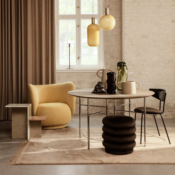 FERM LIVING Odkládací stolek Distinct, Travertine