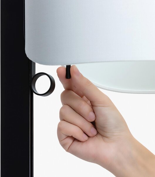 STAND UP stojací lampa, černá a šedá - FARO
