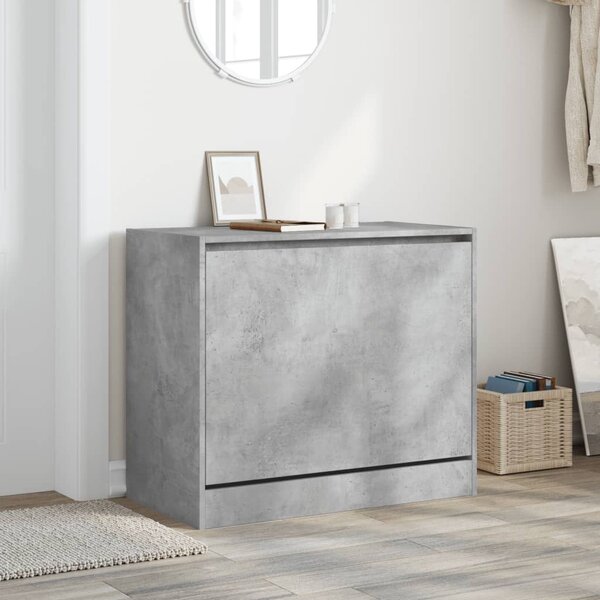Botník betonově šedý 80 x 42 x 69 cm kompozitní dřevo