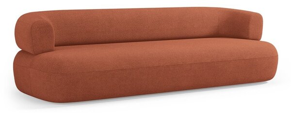 Pohovka z textilie bouclé v terakotové barvě 226 cm Jenny – Micadoni