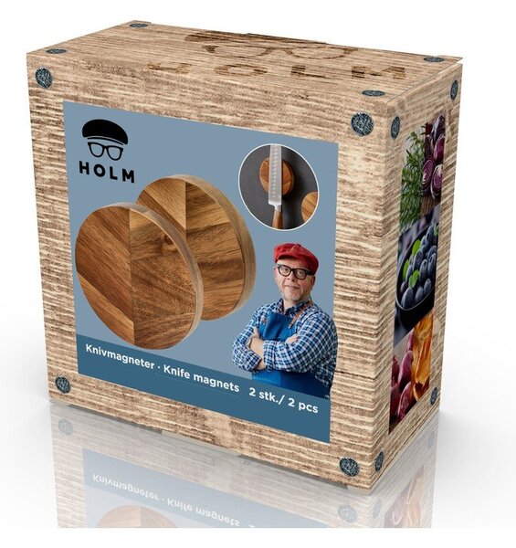 Dřevěný magnetický držák na nože – Holm