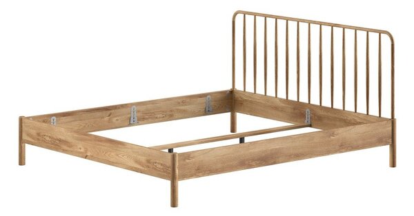 Dvoulůžková postel z dubového dřeva bez roštu 180x200 cm v přírodní barvě Olive Spindle – Vipack