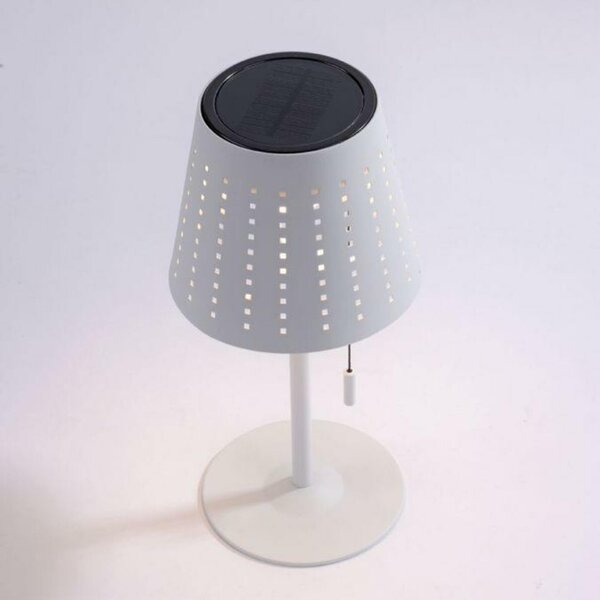 LEUCHTEN DIREKT is JUST LIGHT LED stolní lampa, bílá, stmívatelná, solární, moderní, bez kabelu 3000K