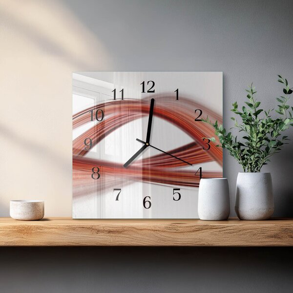 Skleněné hodiny na stěnu Abstraktní čáry zskc-30x30-00172536
