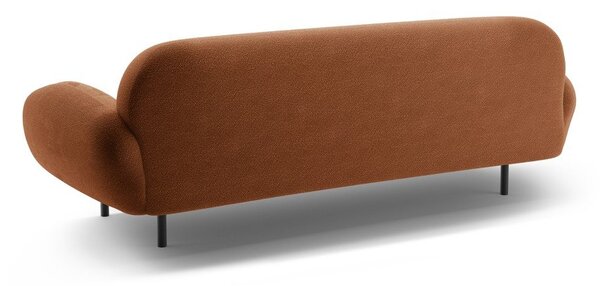 Pohovka z textilie bouclé v terakotové barvě 208 cm Poppy – Micadoni