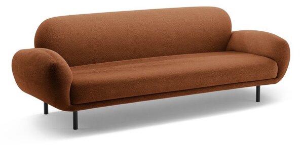 Pohovka z textilie bouclé v terakotové barvě 208 cm Poppy – Micadoni
