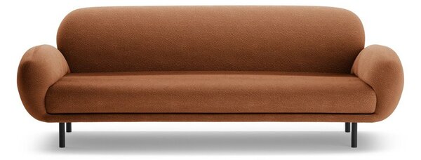 Pohovka z textilie bouclé v terakotové barvě 208 cm Poppy – Micadoni