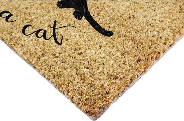 Rohožka z kokosového vlákna 40x60 cm Life Is Better With a Cat – Artsy Doormats