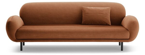 Pohovka z textilie bouclé v terakotové barvě 208 cm Poppy – Micadoni