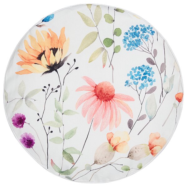 Sada 2 venkovních polštářů MONESI Květinový vzor 40 x 40 cm Pestrá