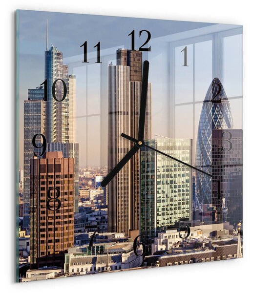 Skleněné hodiny na stěnu Horizont zskc-30x30-00172543