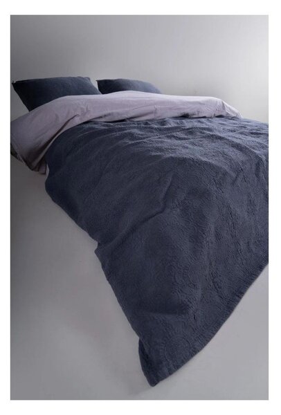 Tmavě šedý set přehozu a povlaku na polštář z žakáru 180x240 cm Jacquard – Mila Home Luxury