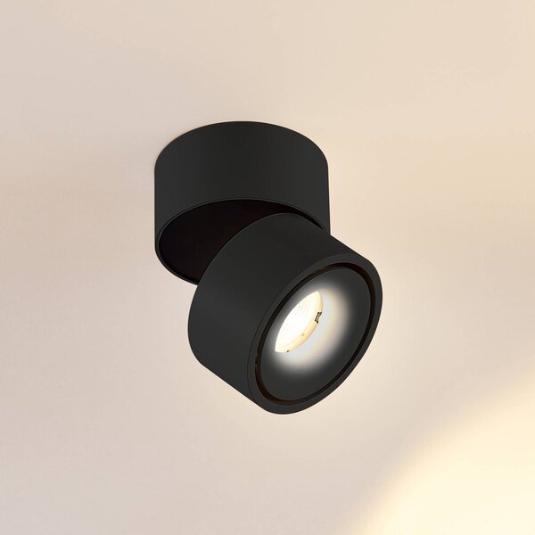 Arcchio LED stropní bodové světlo Rotari, 980 lm, 1 svítidlo, černé, stmívatelný, Černá, Obývací pokoj / jídelna, Hliník, Moderní
