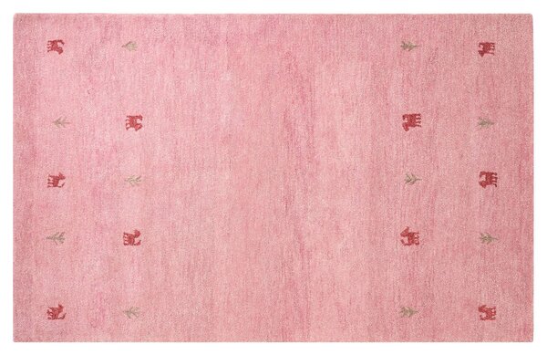 Vlněný koberec 140 x 200 cm růžový YALAFI
