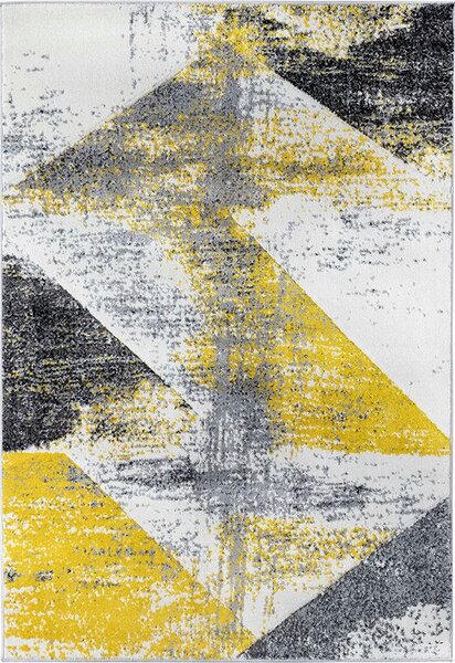 Breno Kusový koberec ALORA A1012 Yellow, 80x150 cm, Žlutá/Vícebarevné