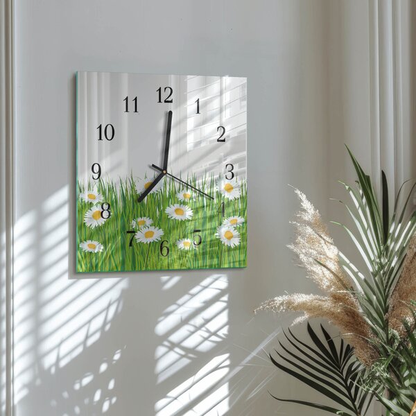 Skleněné hodiny na stěnu Sedmikráska zskc-30x30-00172576