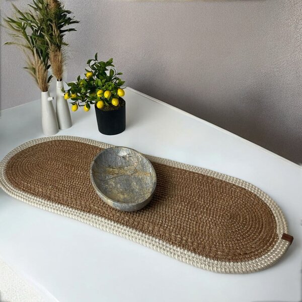 Jutový běhoun na stůl 35x100 cm Wicker – Mila Home Luxury