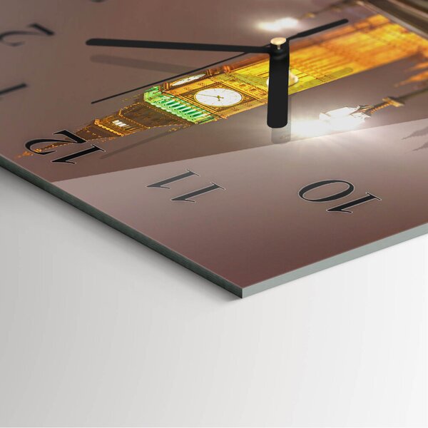 Skleněné hodiny na stěnu Big Ben zskc-30x30-00172579