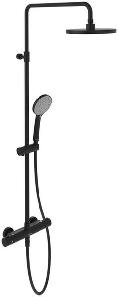 Villeroy & Boch Universal Showers sprchová sada na stěnu s termostatem s dešťovou sprchou černá TVS109002000K5