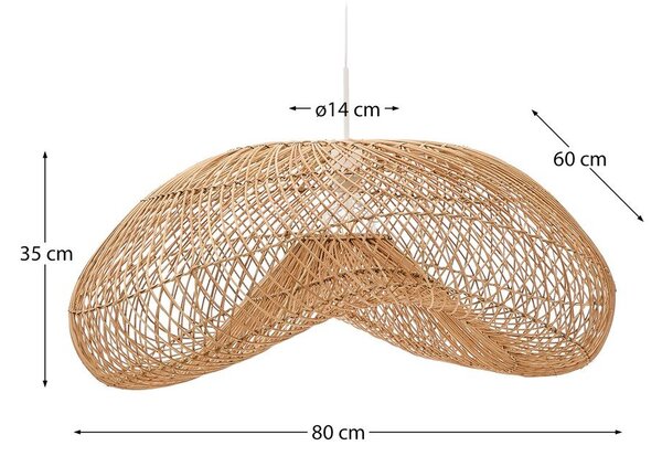 Ratanové stínidlo v přírodní barvě 58x85 cm Isora – Kave Home