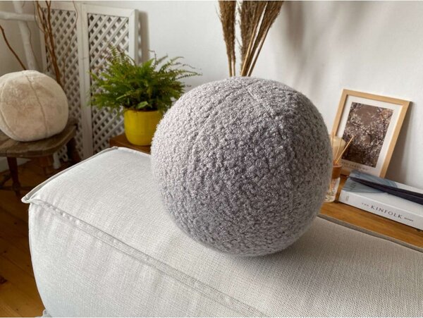 Dekorační polštář z materiálu bouclé ø 20 cm Top – Mioli Decor