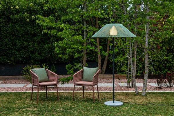 SAIGON OUT stojací lampa, olivová zelená 2M C100 - FARO