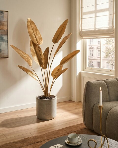 Umělá rostlina BANANA TREE 162 cm Zlatá