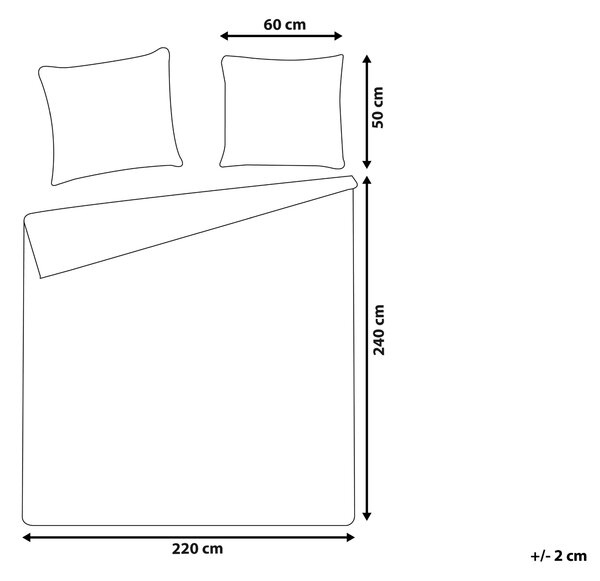 Sada povlečení PARKROSE Bavlněný satén 220 x 240 cm Zelená
