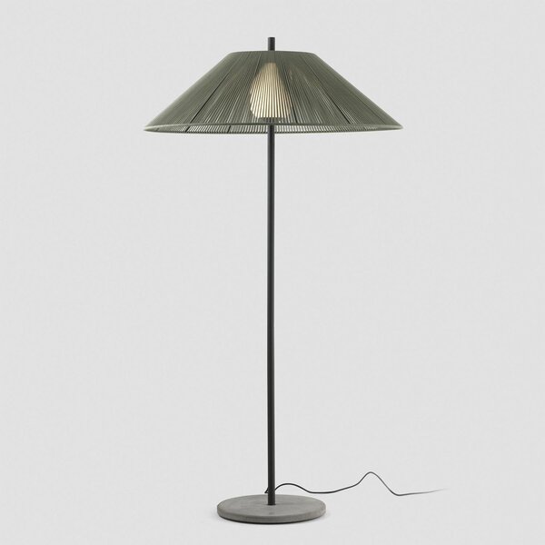 SAIGON OUT stojací lampa, olivová zelená 2M C100 - FARO