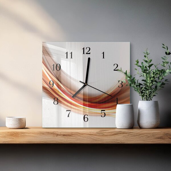 Skleněné hodiny na stěnu Abstraktní čáry zskc-30x30-00172589