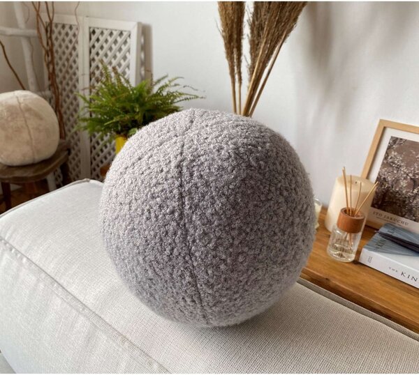 Dekorační polštář z materiálu bouclé ø 20 cm Top – Mioli Decor