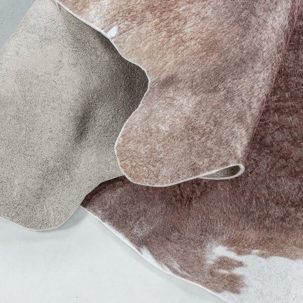 Hnědá syntetická kůže 100x135 cm Etosha – Ayyildiz Carpets