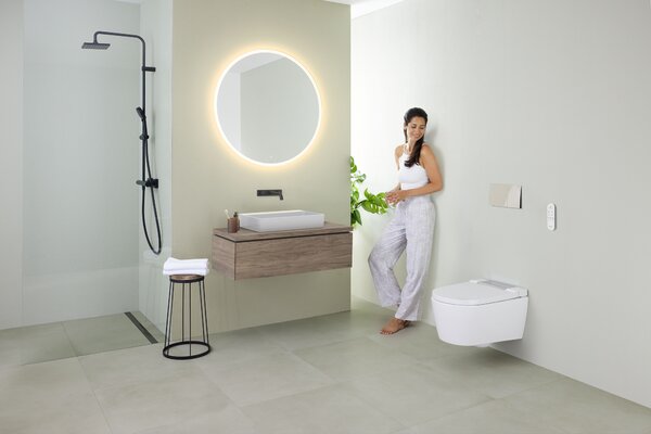 Sada bidetové wc Geberit AquaClean Sela 146.220.11.1, podomítkový WC modul Geberit Duofix 111.320.00.6
