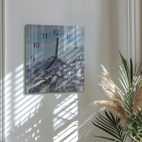 Skleněné hodiny na stěnu Hory zskc-30x30-00172658
