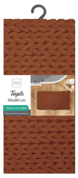 Koupelnová předložka v terakotové barvě 50x80 cm Ariel – douceur d'intérieur