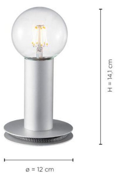 LEUCHTEN DIREKT is JUST LIGHT Stolní lampa barva oceli v industriálním designu pro E27 žárovku LD 14770-55