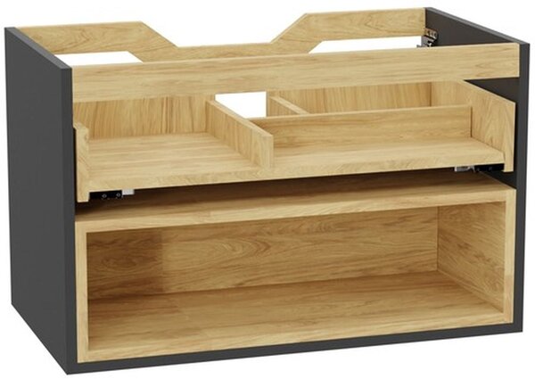 Excellent Tuto 2.0 korpus skříňky 80x46.5x50 cm pod umyvadlo závěsná šedá-dub MLEX.2171.800.GRBL