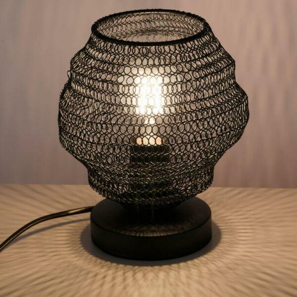 LEUCHTEN DIREKT is JUST LIGHT Stolní lampa v černém industriálním designu LD 15710-18