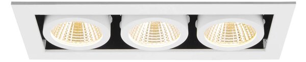 LA 1007568 KADUX stropní zápustné svítidlo, triple, 3000 K, 38°, IP 20, čtvercové, bílá - BIG WHITE (SLV)