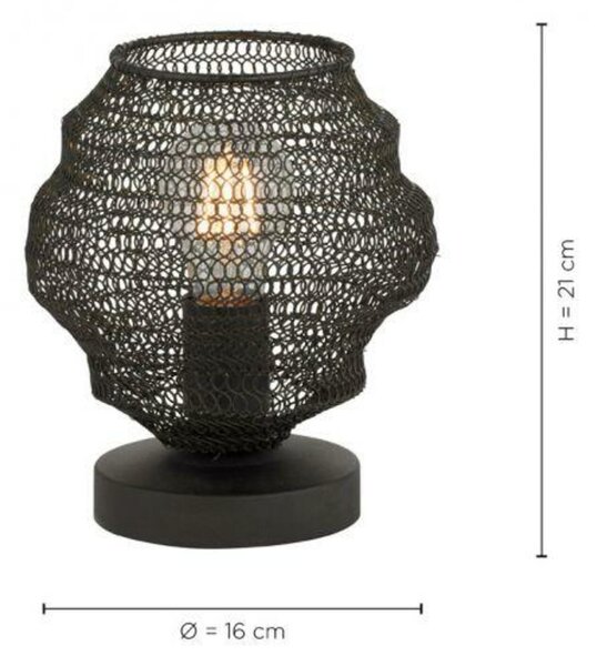 LEUCHTEN DIREKT is JUST LIGHT Stolní lampa v černém industriálním designu LD 15710-18